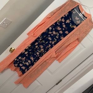 Lularoe outfit Nicole dress & Sarah cardigan
